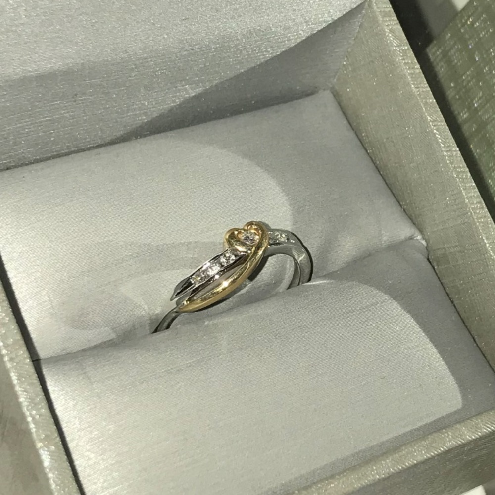 2-tone gold, Diamond promise ring from Peoples